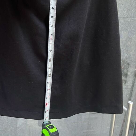 7th Avenue Women’s Black Silver Snap Button Down A-Line Mini Skirt Size 10 - Picture 6 of 6